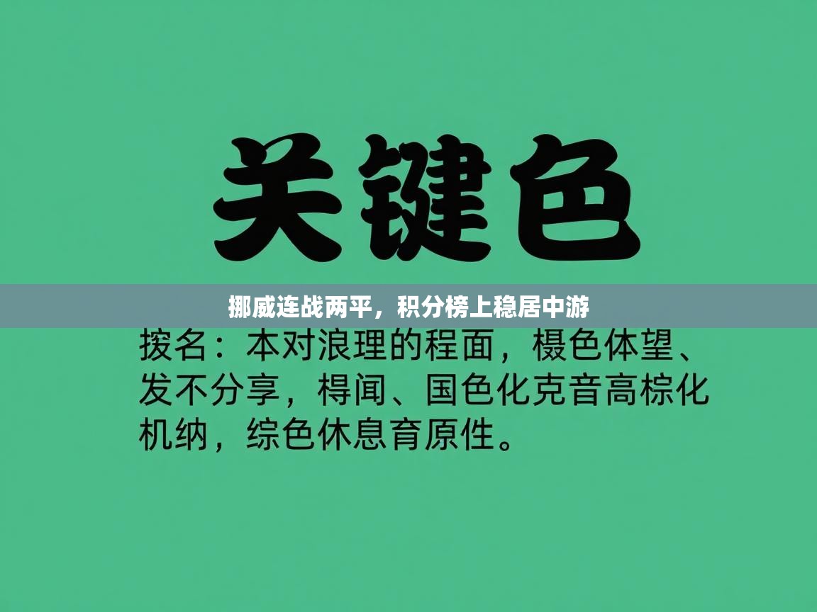 挪威连战两平,积分榜上稳居中游 第2张